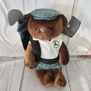 Mercedes Benz Golfer Teddy Bear Plush Stuffed Toy St Andrews Links 10 Inch 2015